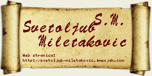 Svetoljub Miletaković vizit kartica